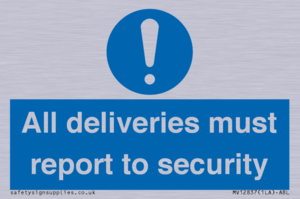 All deliveries must report to security